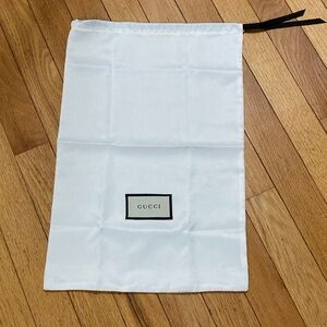 Gucci White Drawstring Dust Bag